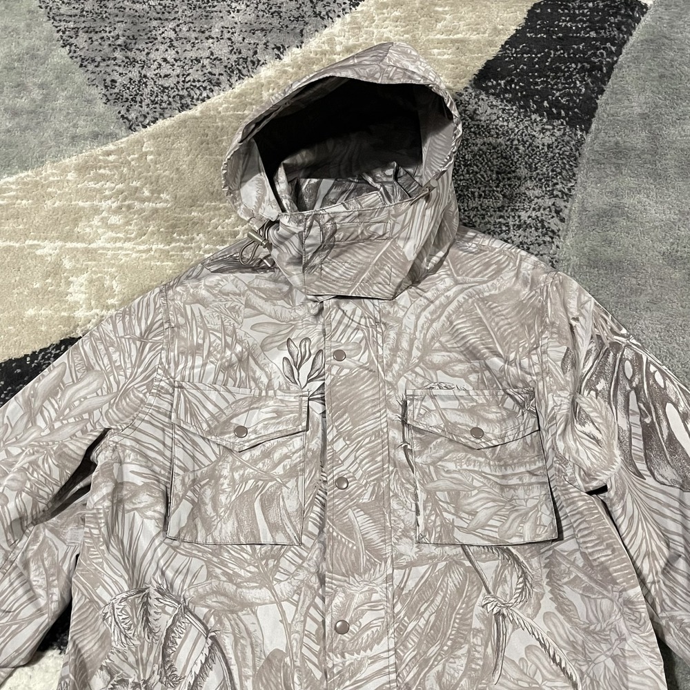 Alpha Industries Jacket Mens Medium Khaki Botanic Camo Tactical M-65 Field Coat